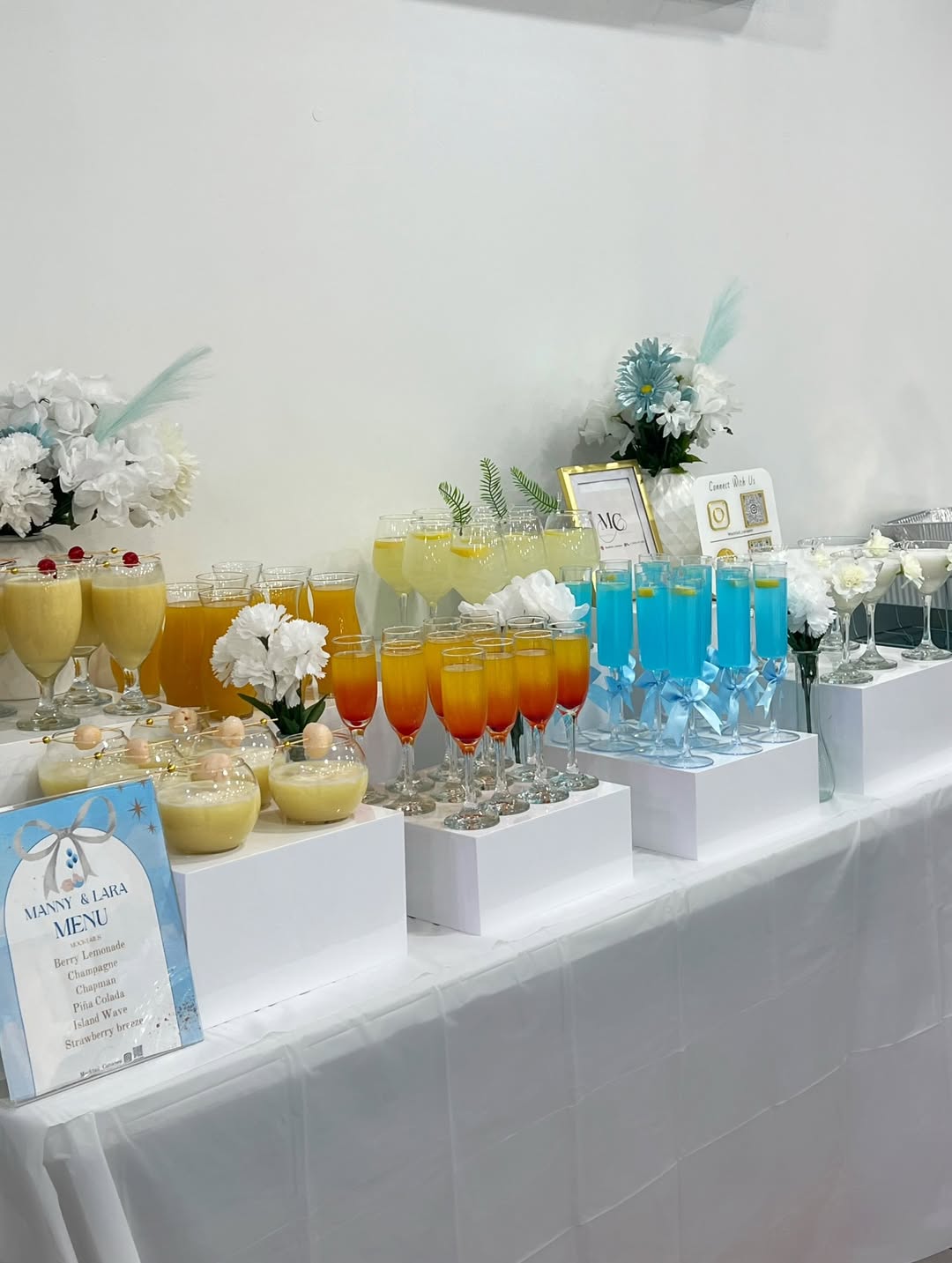 Luxe Canapes menu spread